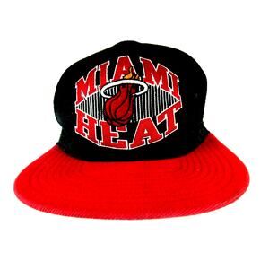 Miami Heat Hat Adidas Cap Adjustable Snapback Black & Red NBA Basketball